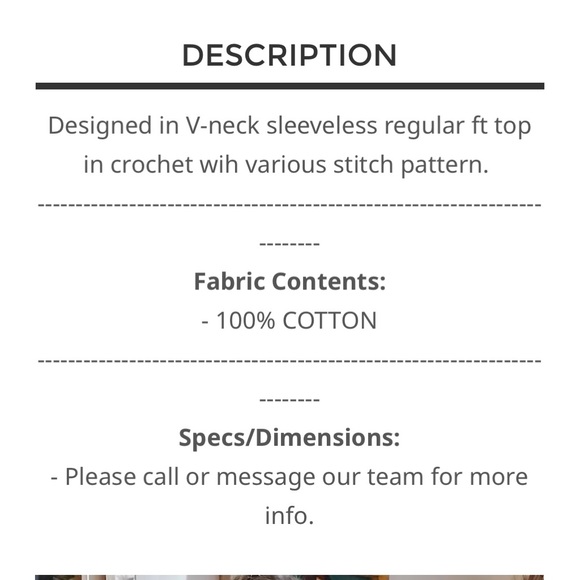 Bp31-8⭐️NEW! POL Cream Crochet Top w/ v-neck+stunning textural interest! Wow! - Picture 6 of 6